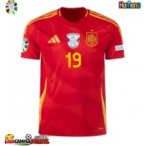 Camisa de Futebol Espanha Lamine Yamal #19 Equipamento Principal Europeu 2024 Manga Curta